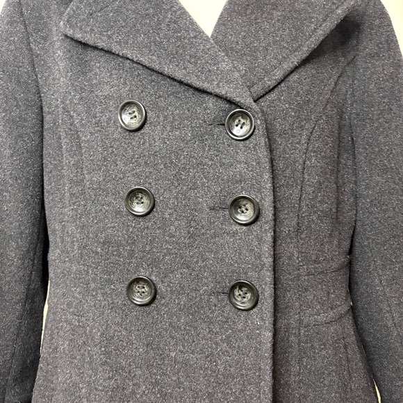 St John’s Bay Dark Gray Wool Double Breasted Peacoat Size Large - Picture 3 of 7